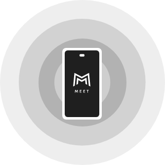 スマートフォンでMEETにタッチ